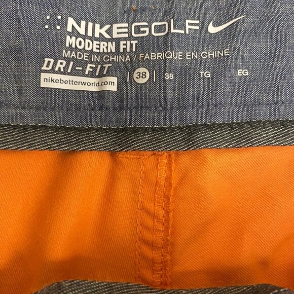 ⛳ Nike Golf Dri-FIT Modern Fit Bright Orange Performance Shorts (Size 38) - Picture 7 of 9